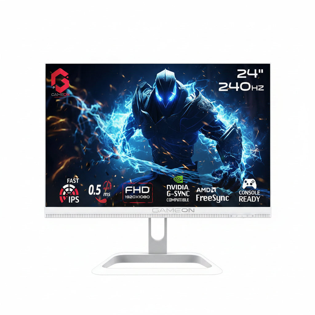 Gameon Gaming Monitor Artic Pro Series GOA24 FHD240Hz 0.5 White