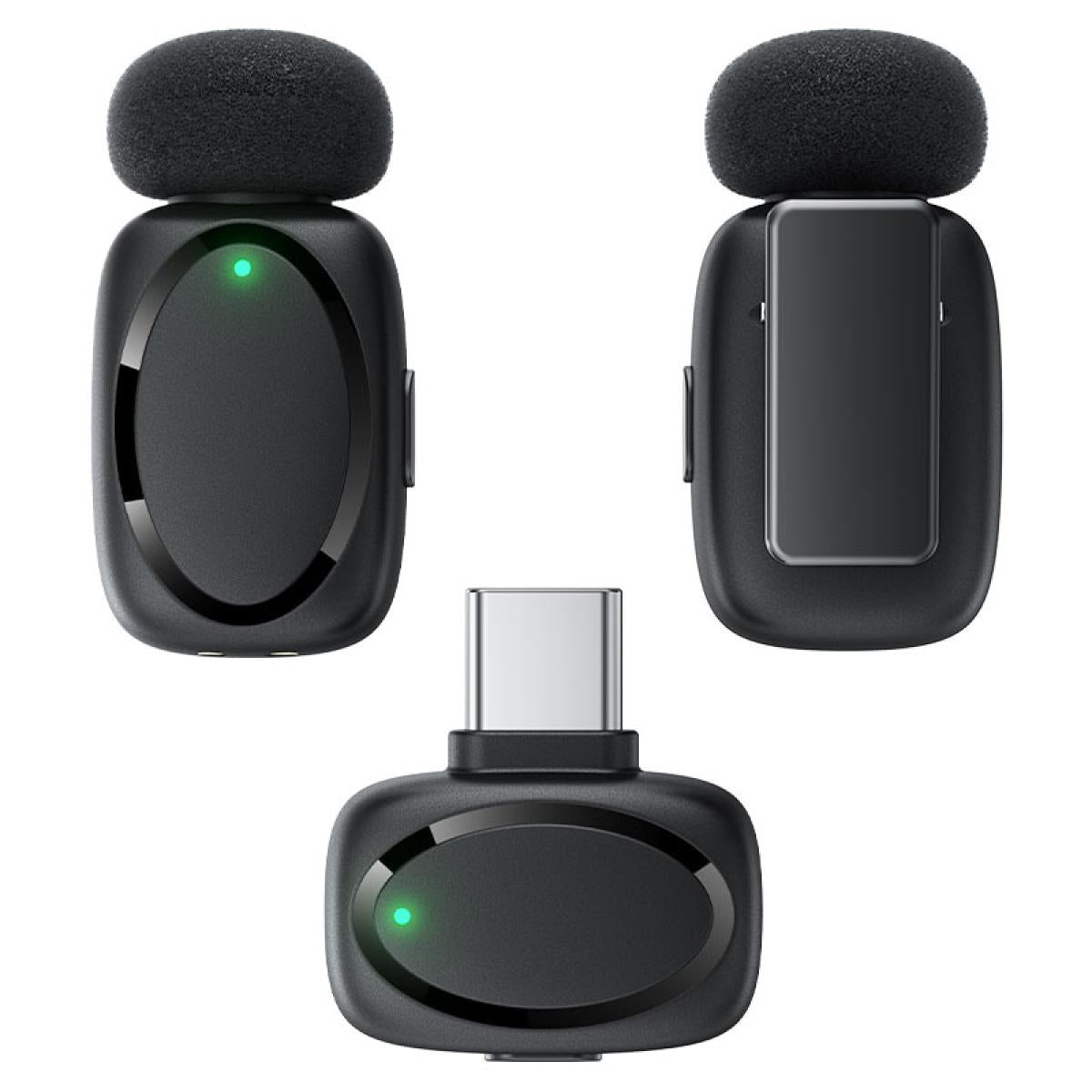 Acefast Dual Wireless Lavalier Mic Deep NoiseReduction R2 Black