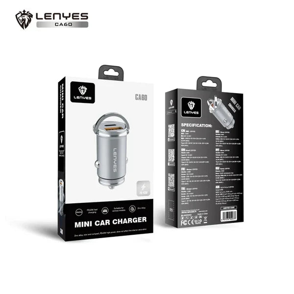 Lenyes Mini Car Charger PD45W CA60 Gray