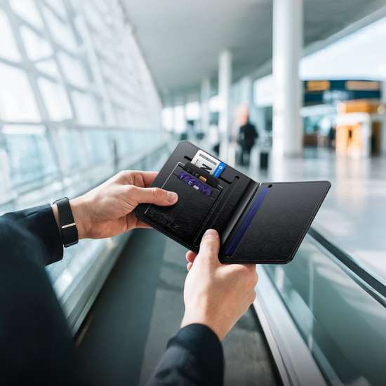 hoco Intelligent Positioning Multifunctional Passport Caver Tag E91G Black
