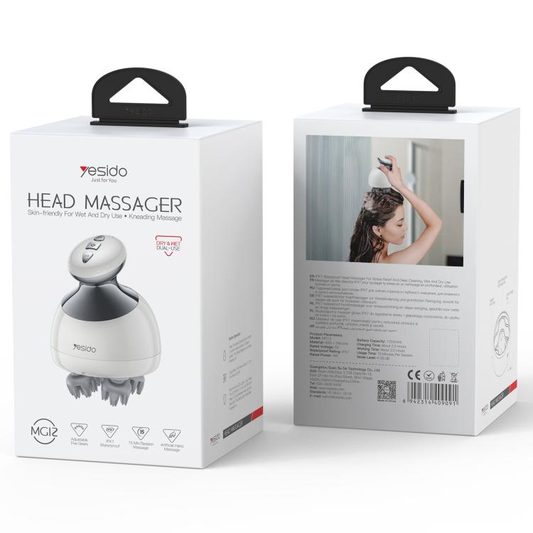 Yesido Head Massager Skin Friendly For Wet And Dry Use Kneading Massage MG12