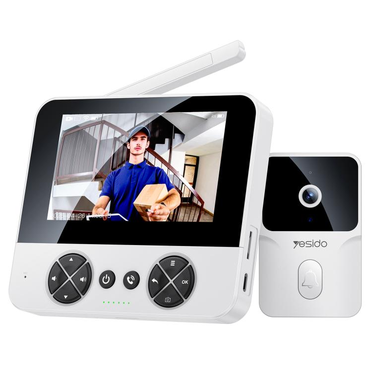 Yesido Video Doorbell 4.3 Inch Screen 2.4G Wireless Vivwing And 1MP Camera KM27