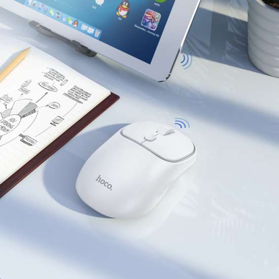 Hoco Business Wireless Mouse 2.4g+BT GM25 White