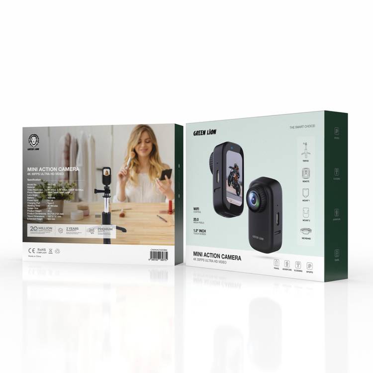 Green Lion Mini Action Camera 4K 30FPS Ultra HD Video