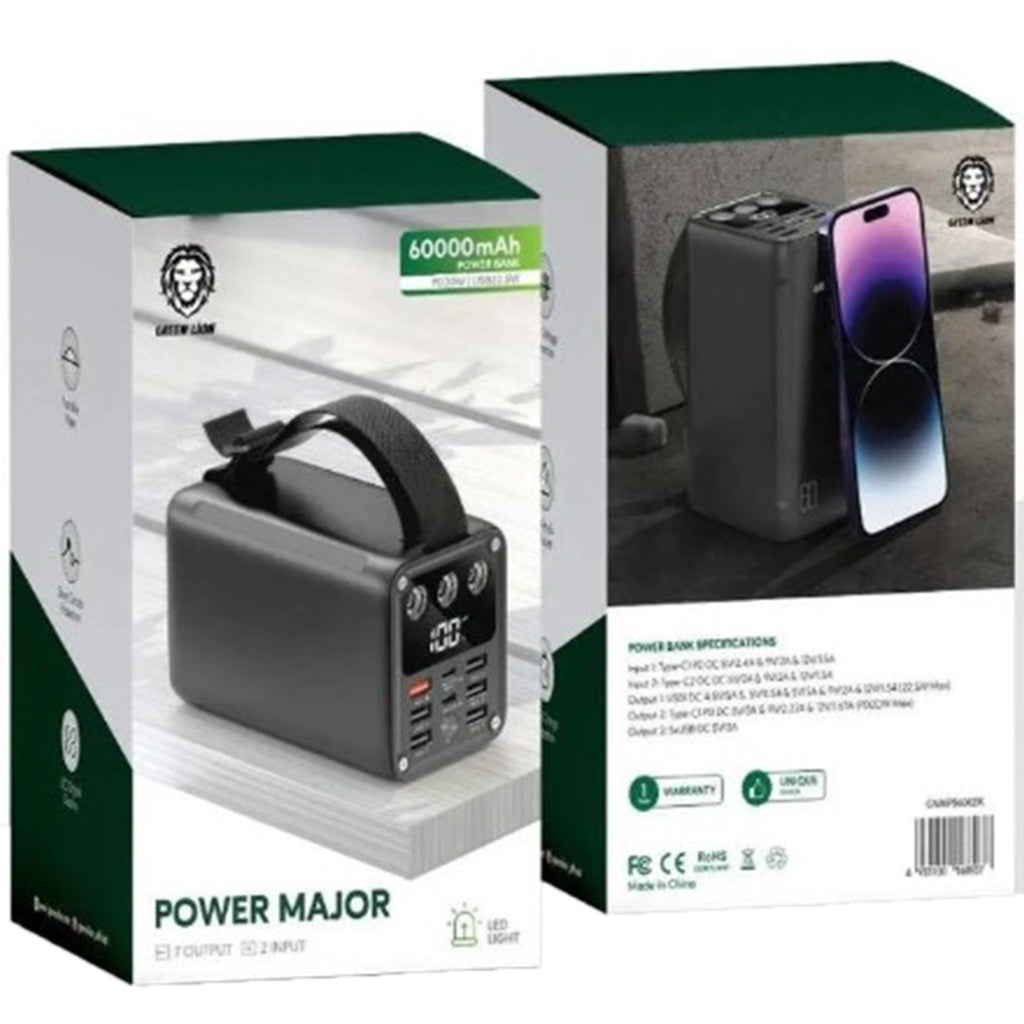 Green Lion Power Major 7Output 2 input 60000mAh