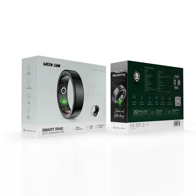 Green Lion Smart Ring With Charging Case Size 10