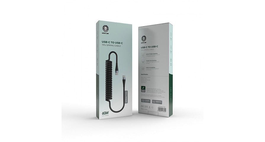 Green Lion Spring Cable Usb-C TO Usb-C 1.8M 60W