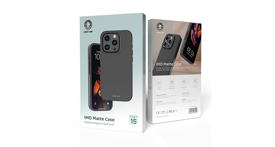 Green Lion IMD Matte Case For iPhone 15 Pro Max
