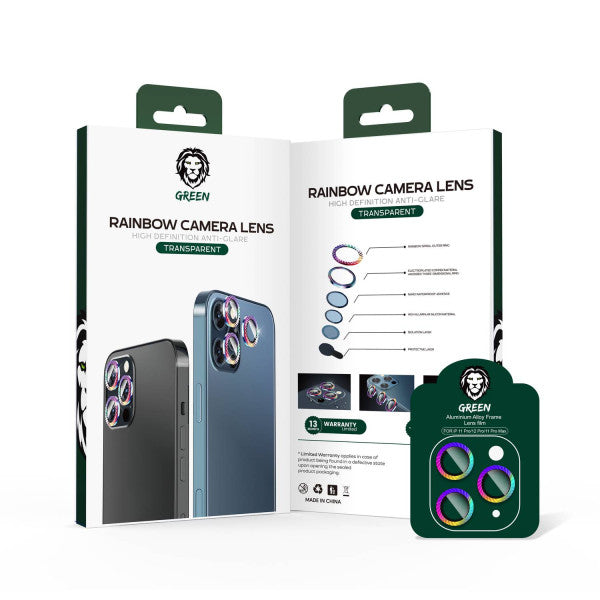 Green Lion Rainbow Camera Lens For iPhone 12 Pro