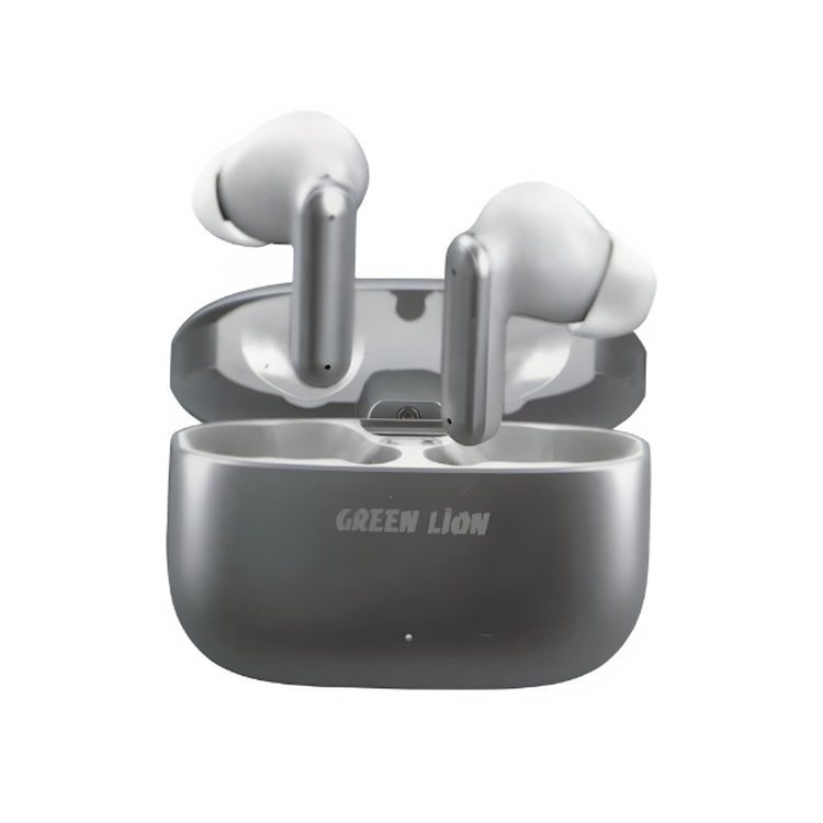 Green Lion Santorini Stereo Wireless Earbuds - Silver
