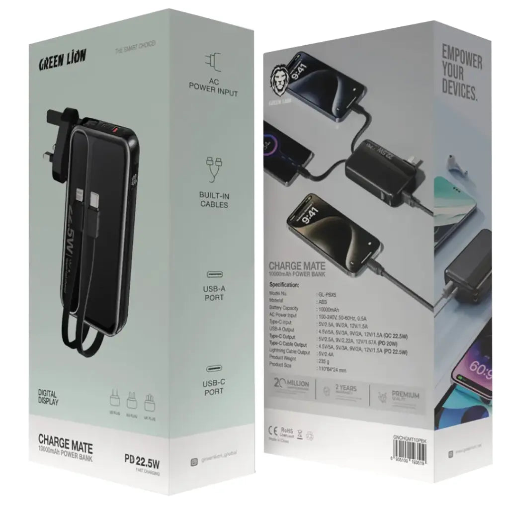 Green Lion Charge Mate 10000mAh Powe Bank PD22.5