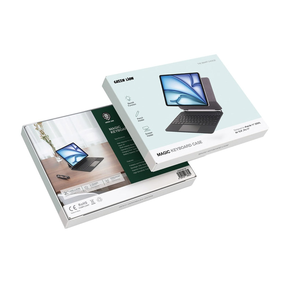 Green Lion Magic Keyboard Case For Ipad Pro 11 M4 2024