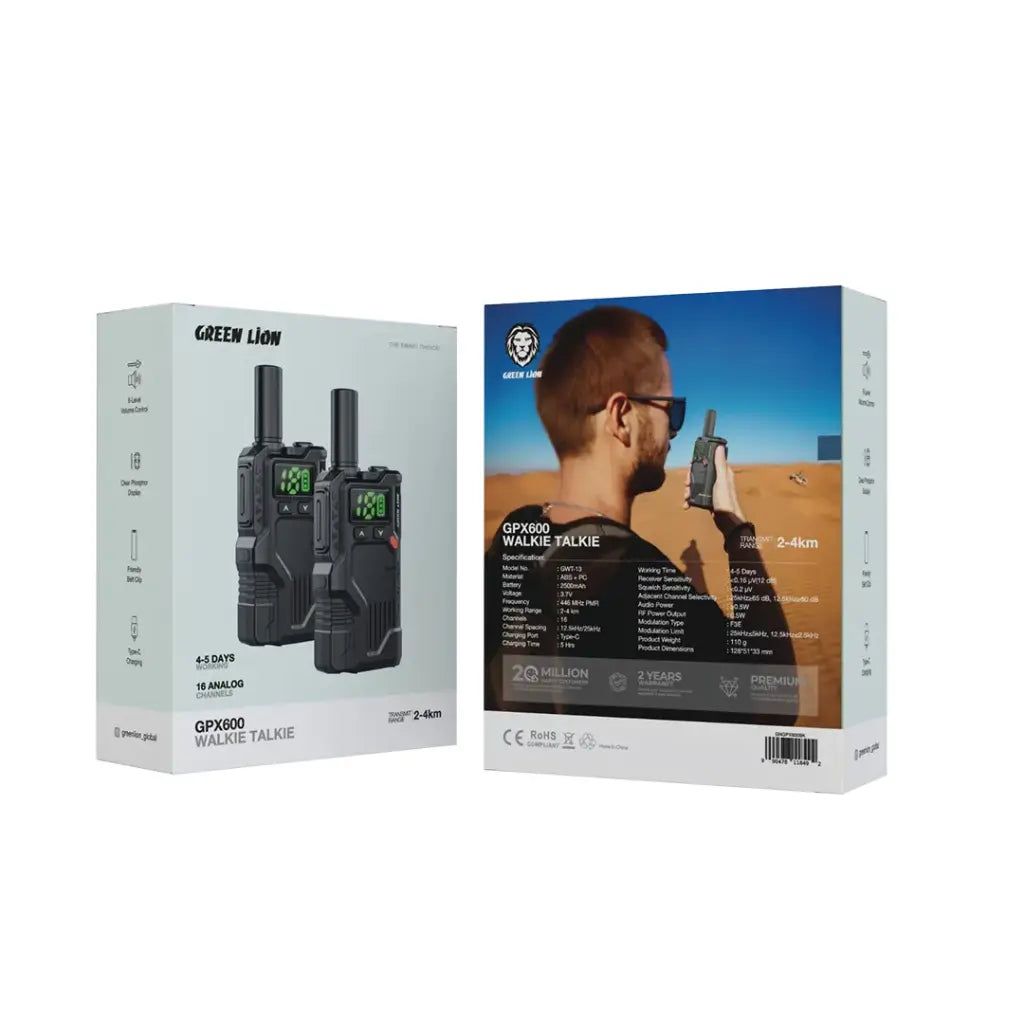 Green Lion GPX600 Walkie Talkie 2-4km