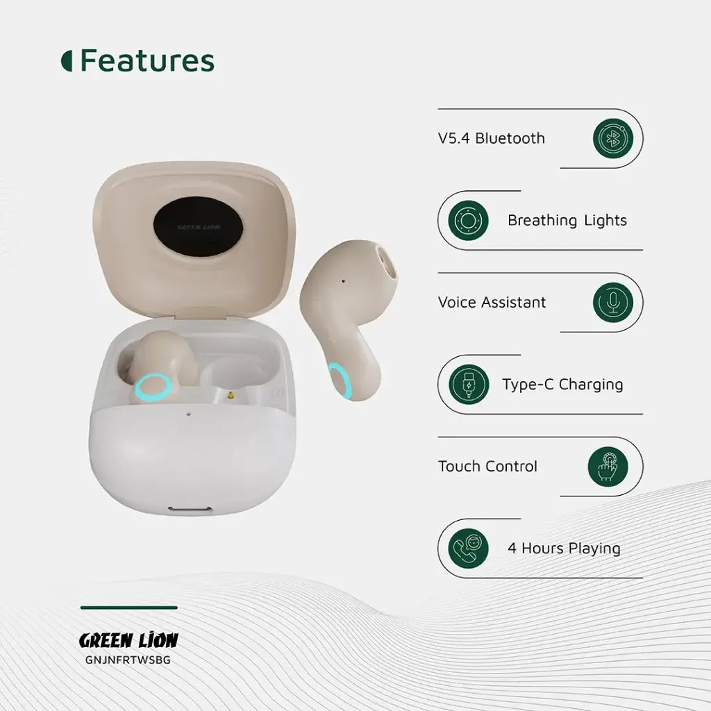 Green Lion Jenifer Ture Wireless Earbuds - Blue