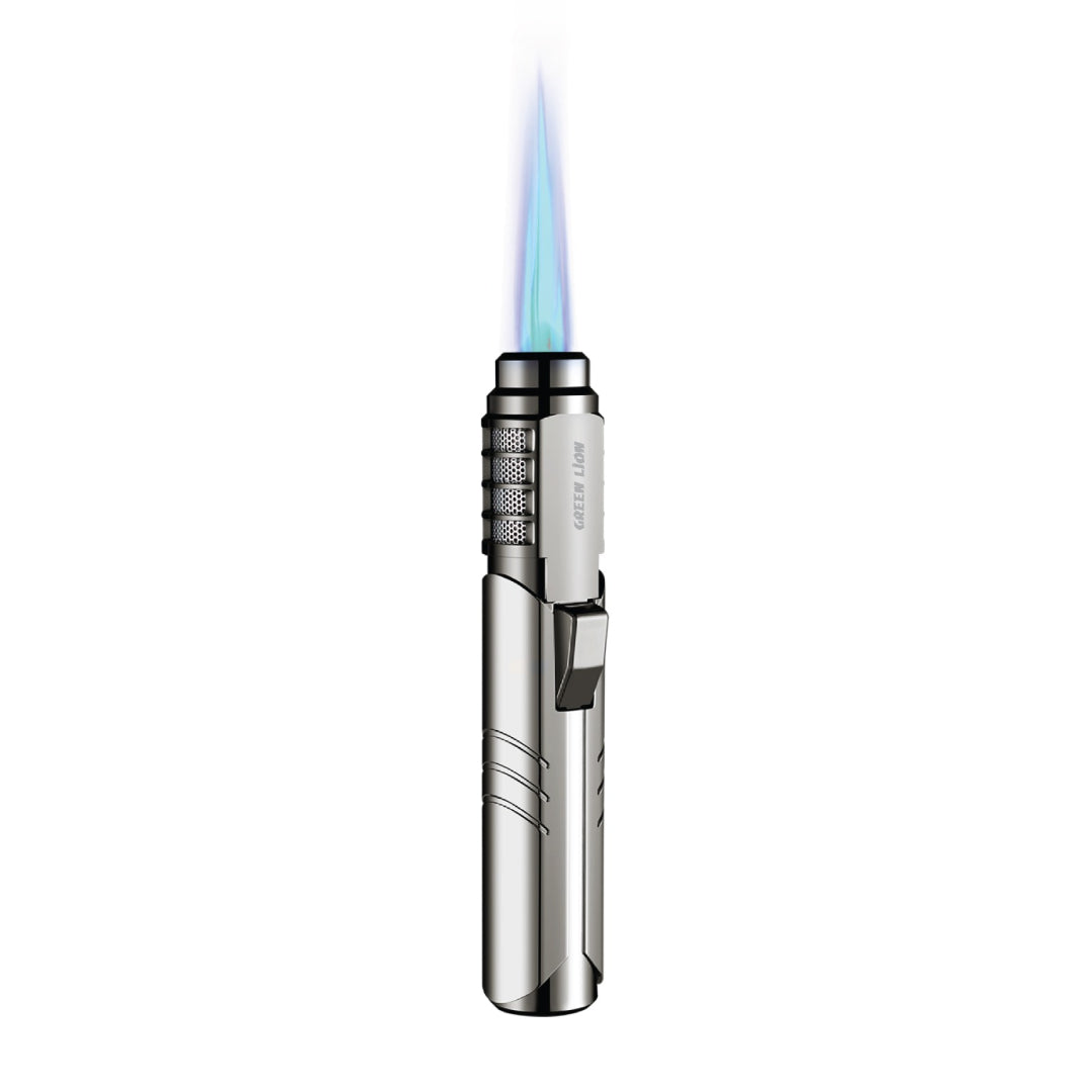 Green Lion Jet Flame Windproof Lighter 183ml - Silver