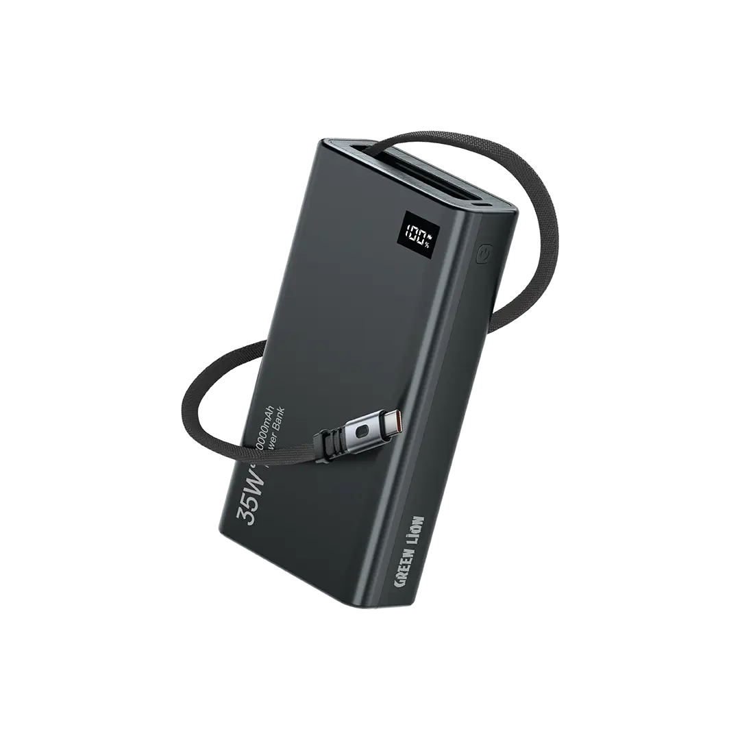 Green Lion Retractable 20000mAh Power Bank PD35W