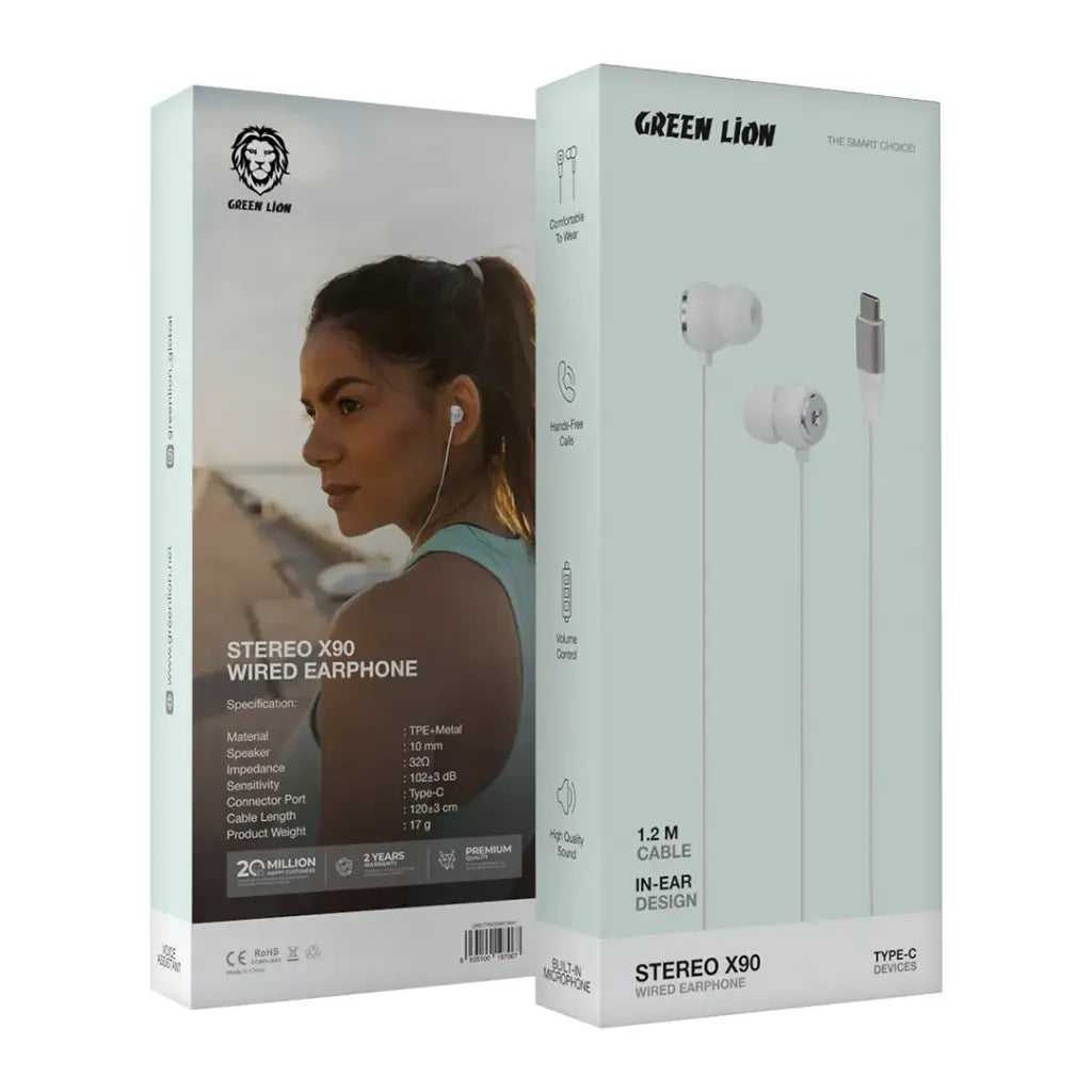 Green Lion Stereo X90 Wired Earphone Type-c