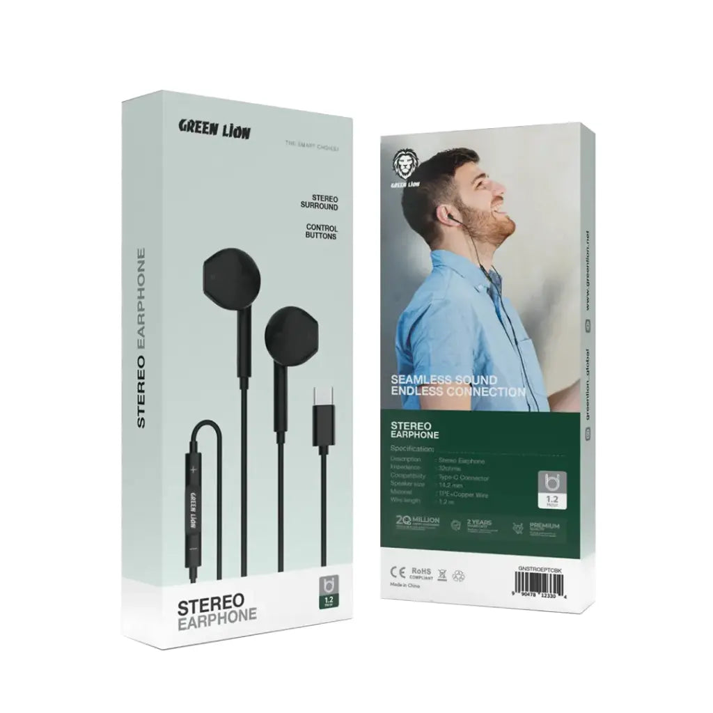 Green Lion Stereo Earphone With (Type-c)