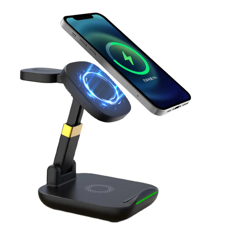 شاحن لاسلكي قابل للطي 3 في 1 من Green Lion