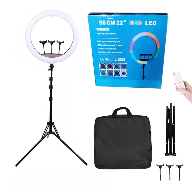 RGB LED Ring Fill Light 56cm 22''