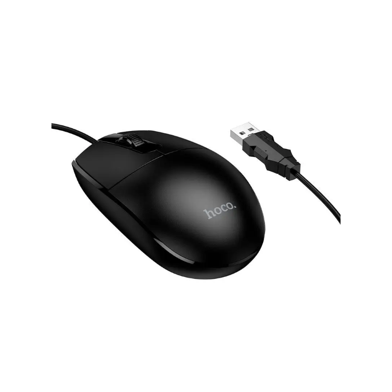 Hoco Comfortable Grip Wired Mouse GM50 Black