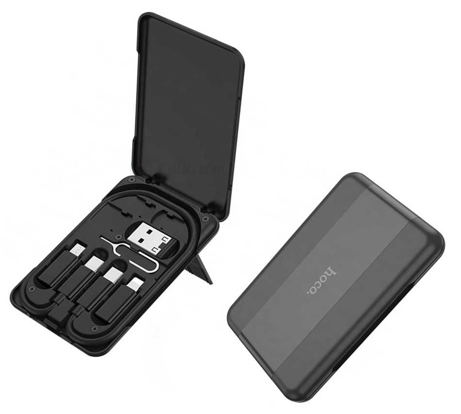 hoco Versatile Portable Charging Data Cable 28cm U86 Black