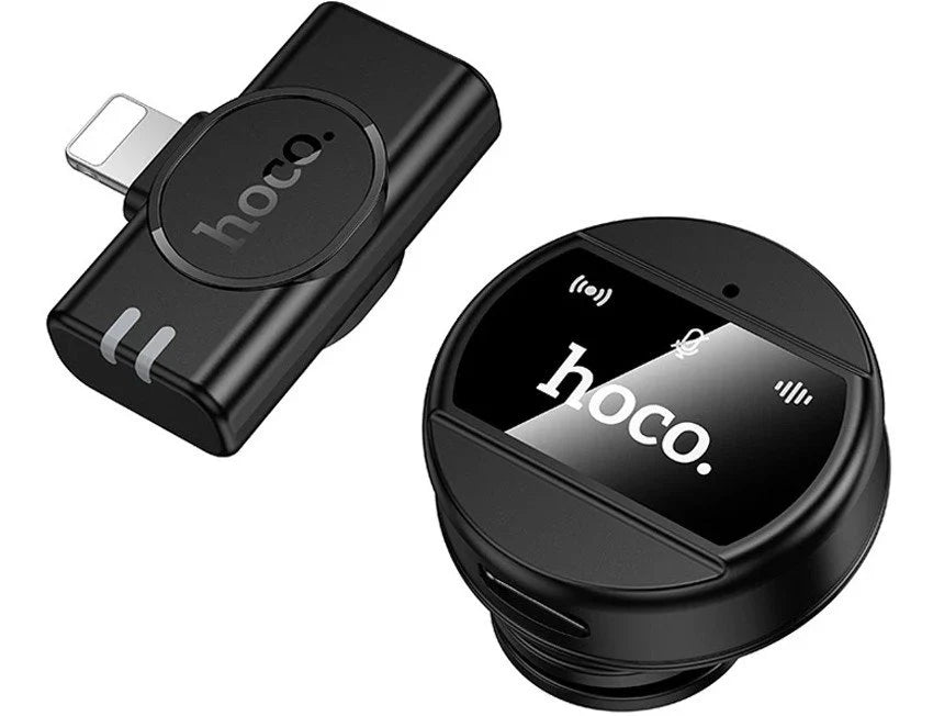 Hoco Magnetic & Lapel Clip Wirelees Microphone Lightning - L21 Black