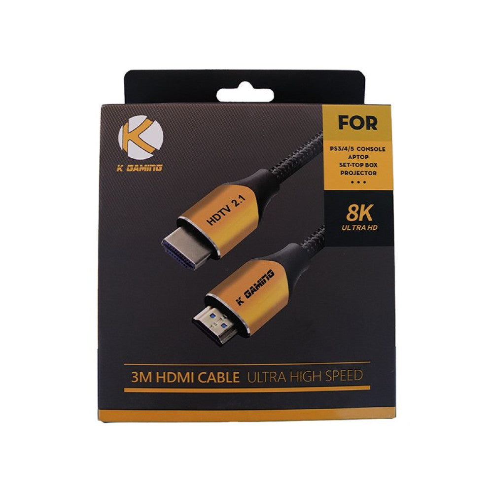 كابل HDMI فائق السرعة K Gaming 8K بطول 3 أمتار - HSHD05