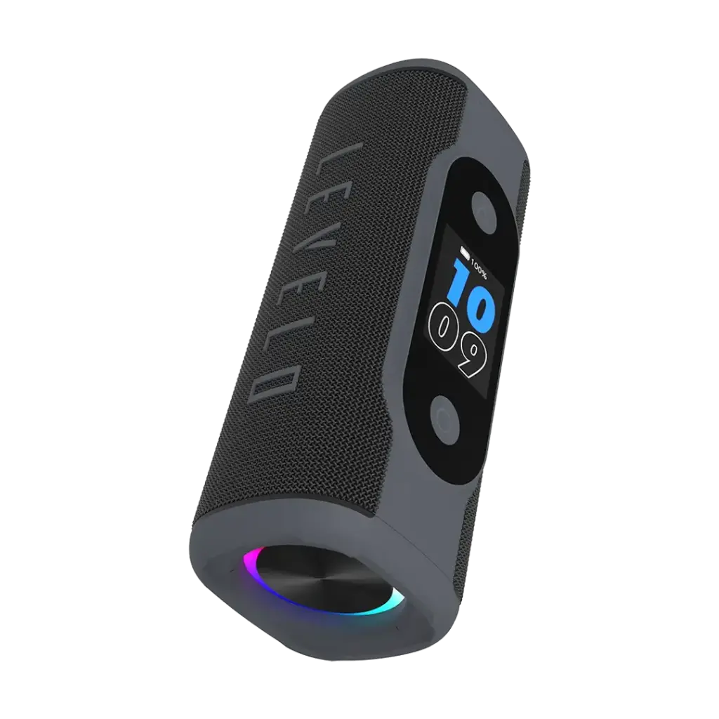 Levelo Bassbeat Portable Speaker With LED Display Black