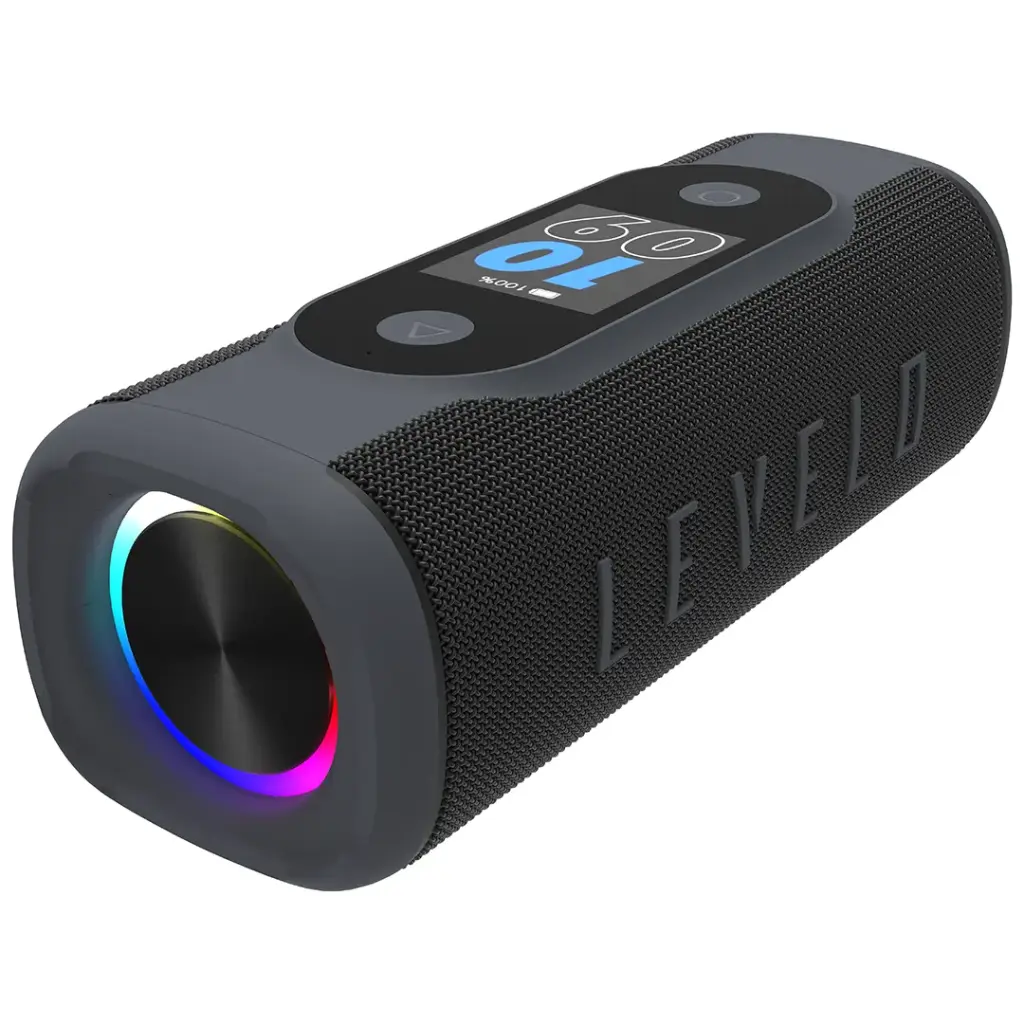 Levelo Bassbeat Portable Speaker With LED Display Black