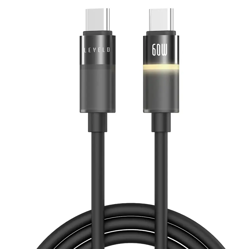 Levelo Luna Type-c To Type-c Cable 60W 1m Black