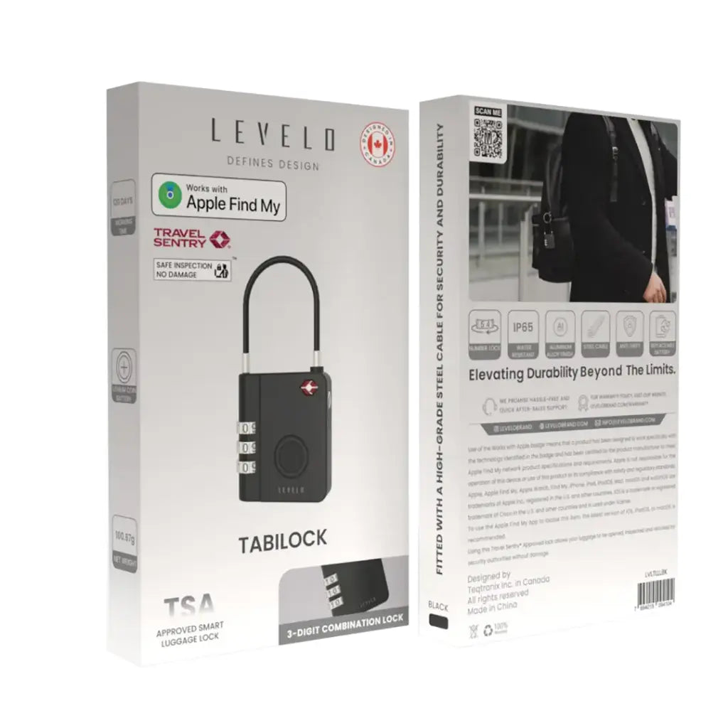 Levelo Tabilock Tsa Approved Smart Luggage Look - Black