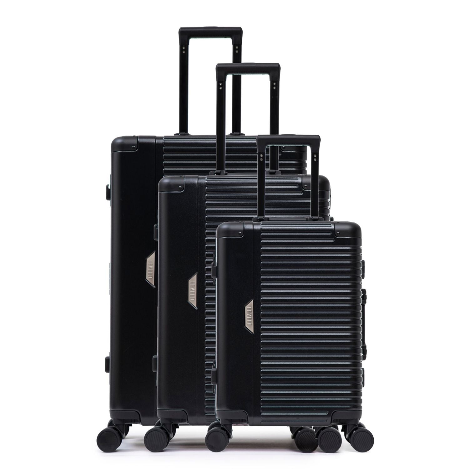 Levelo Travelo Aluminum & Travel Luggage 20'' Black