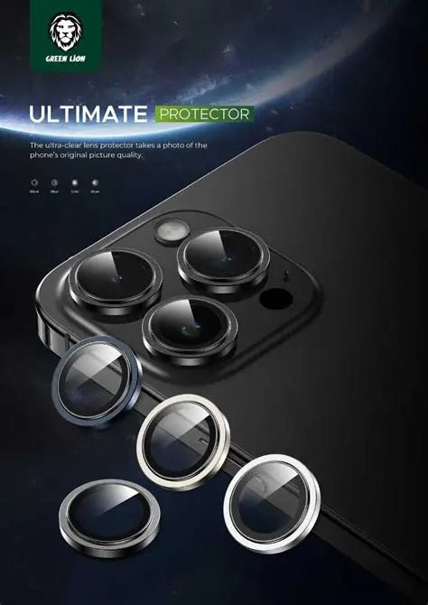 عدسة الكاميرا الكلاسيكية Green Lion لهاتف iPhone 15 Pro Max