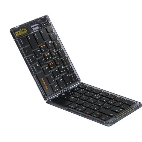 Porodo Crystal Shell Wireless Keyboard 65 Kesy-Folding