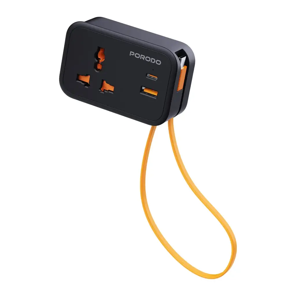 Porodo Universal Wall Socket 18W 30CM USB-C Cable - FWC056