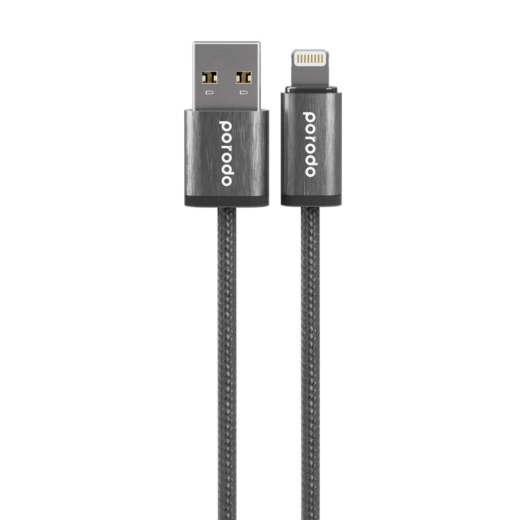 Porodo Cable Woven Braided USB-A TO Lightning 1.2m