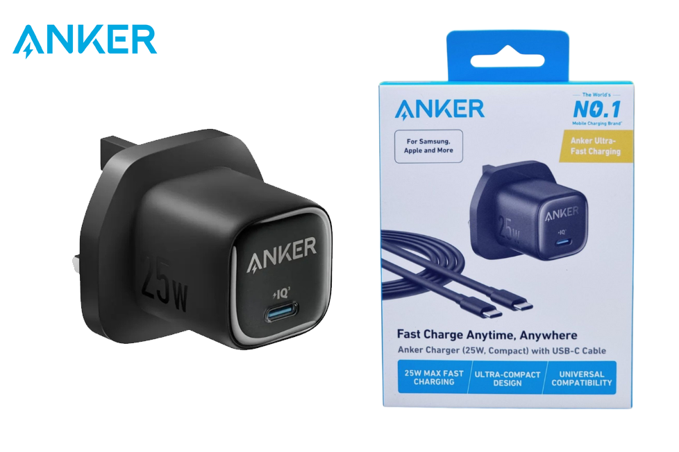 Anker Fast Charge Anytime Anywhere 25W Compact With USB-C Cable