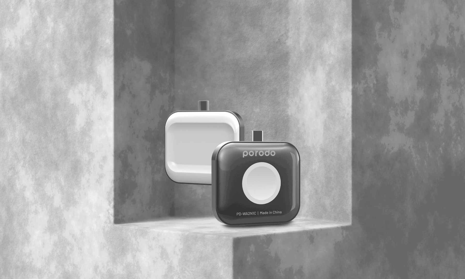 Porodo Dual-Dock Wireless Charger For Watch & Earbuds Power Bank