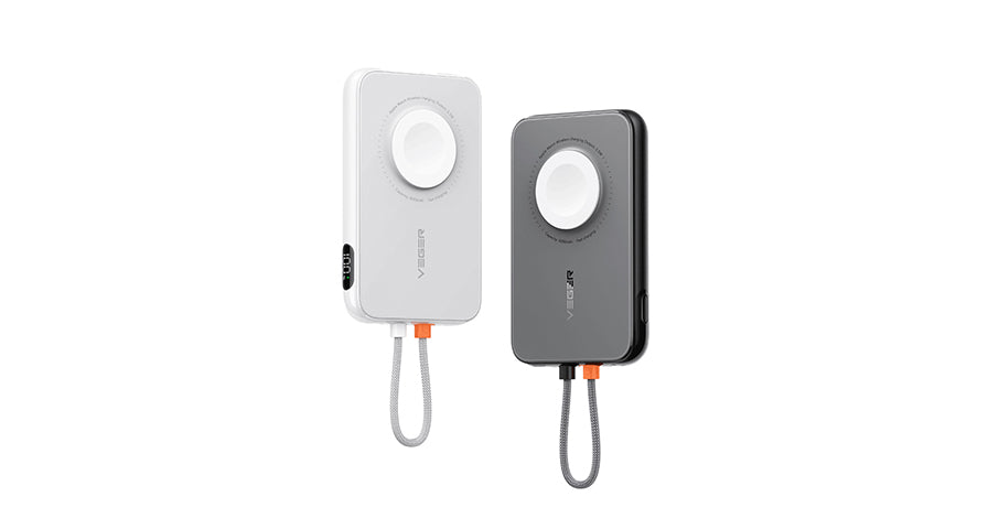 Porodo Slim Power Bank Watch Charger Integrated Lightning Cable PD 20W 5.000 Mah