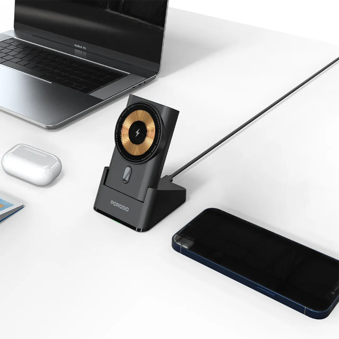 Porodo 5200mAh Integrated Type-c Magsafe Power Bank Docking Stand PB062