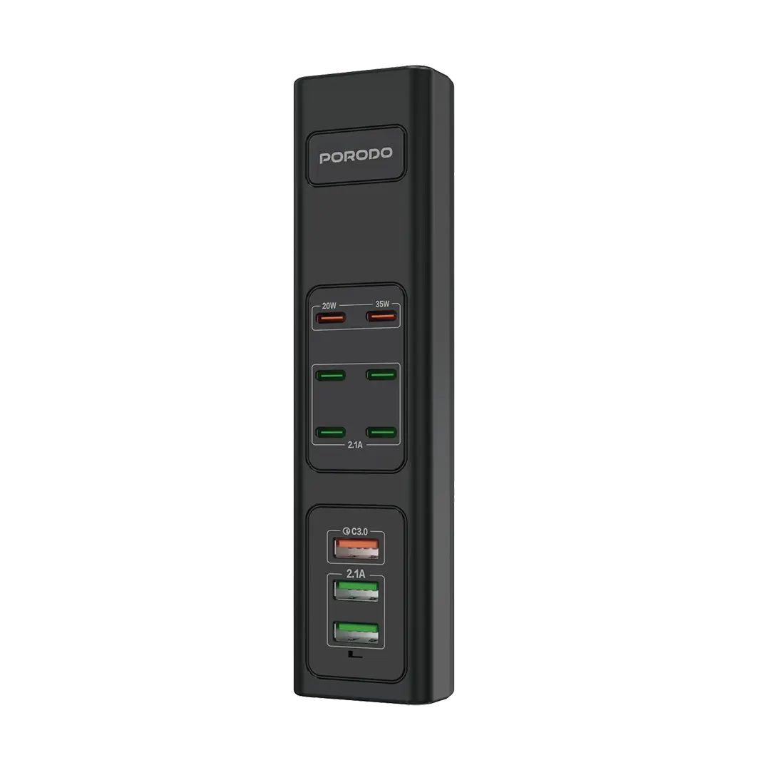 Porodo Multi - Port Usb Charging Hub 85W FWCO31 - Black