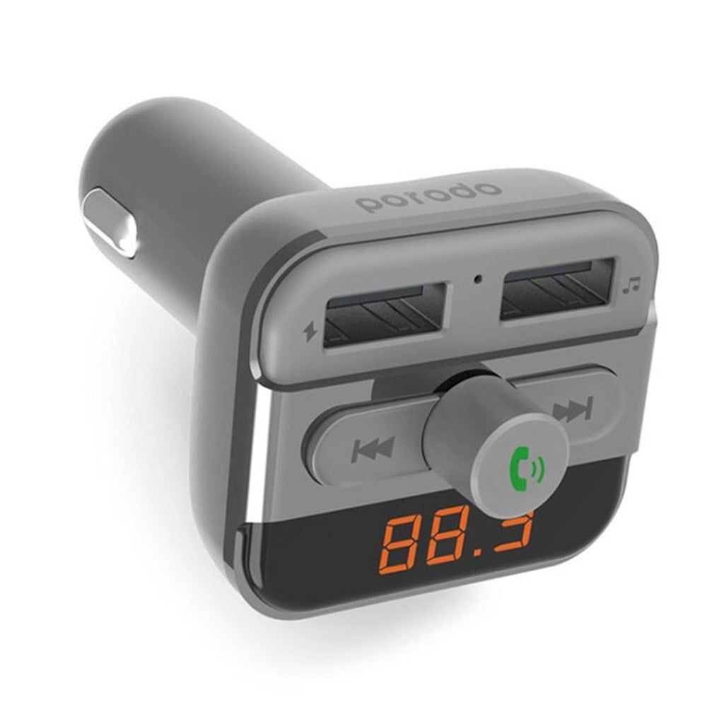 Porodo FM Transmitter 3.4A Car Charger Built in mic