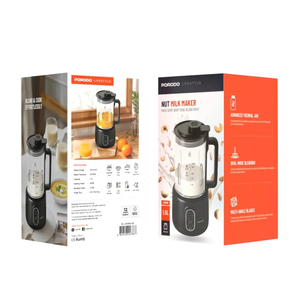 Porodo Nut Mlik Maker Maker Soup/Boby Foot/Blend Fruit - LFS059