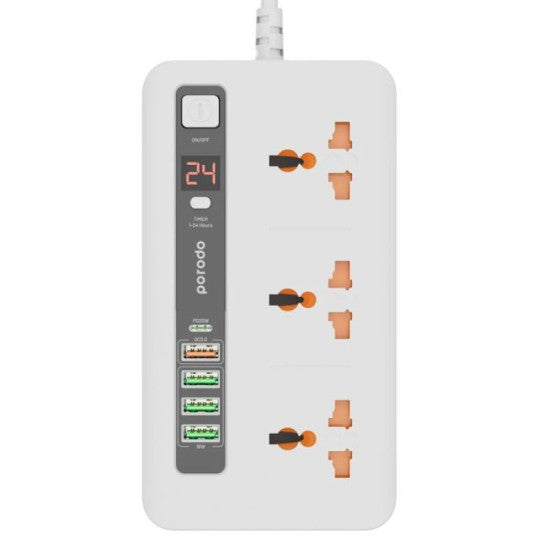 Porodo Multi-Port Power Sockets (4 USB-A/1 USB-C) 2M