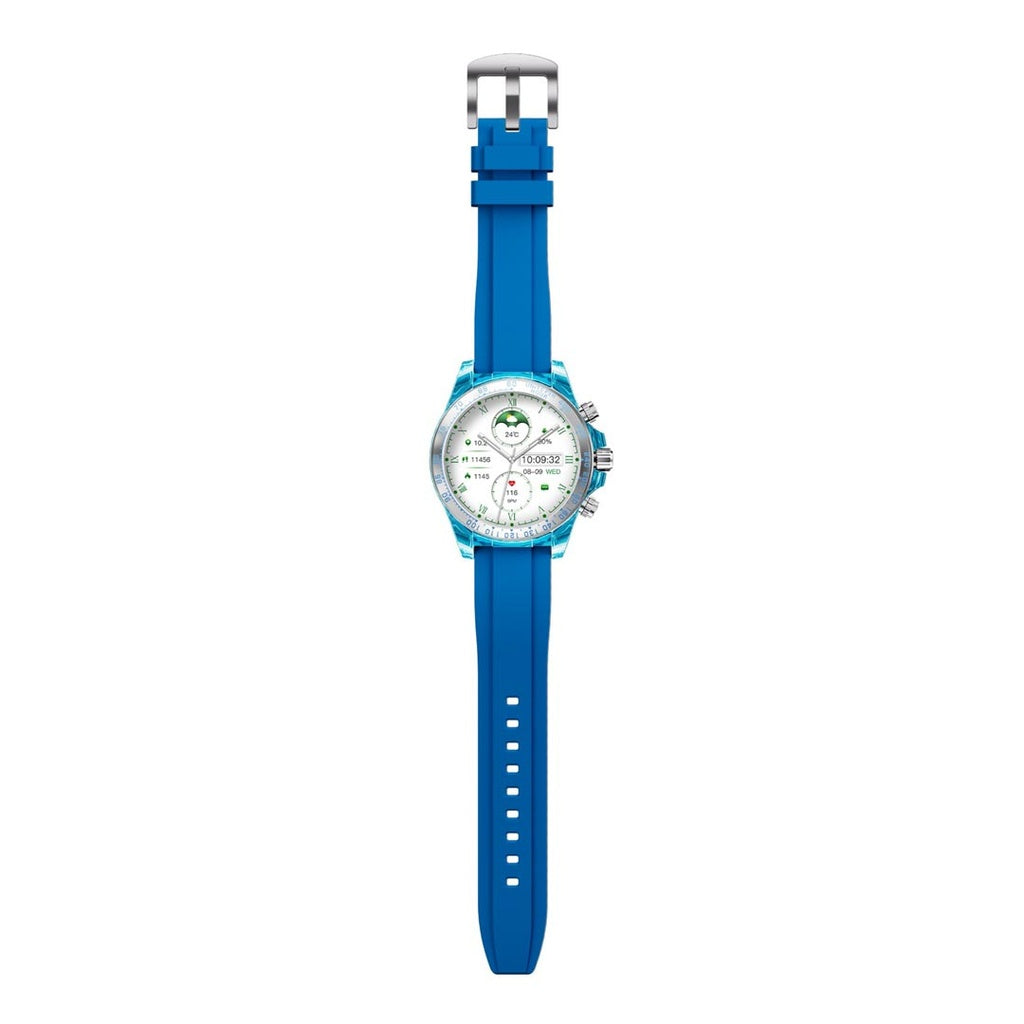 Porodo Raytona Smart Watch Blue Dial + Silicon Strap