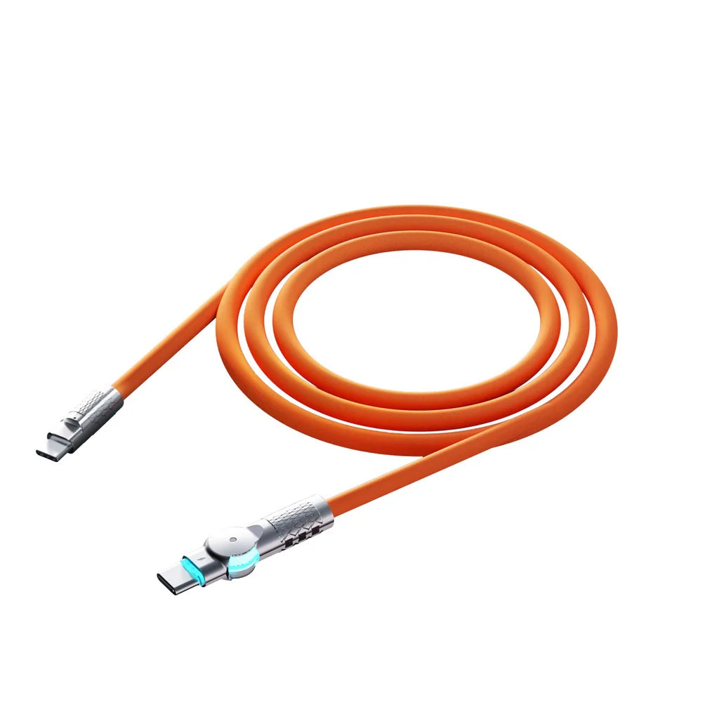 Porodo High-Speed Rotating Connector USB-C TO USB-C Cable 100W 1M