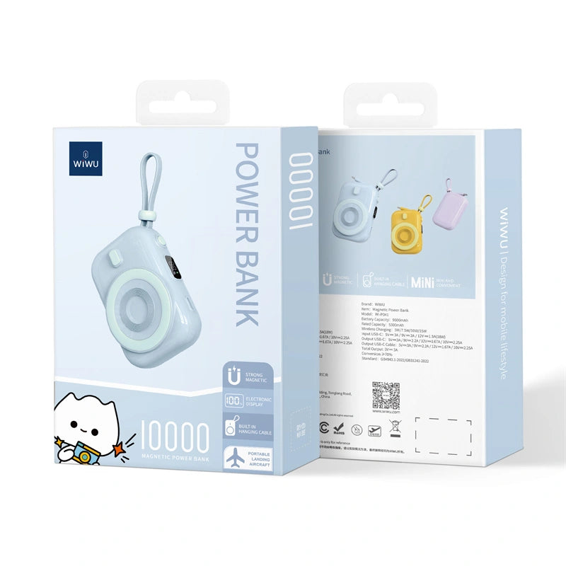 Wiwu Magnetic Power Bank 10000mAh - WI-P041 Blue