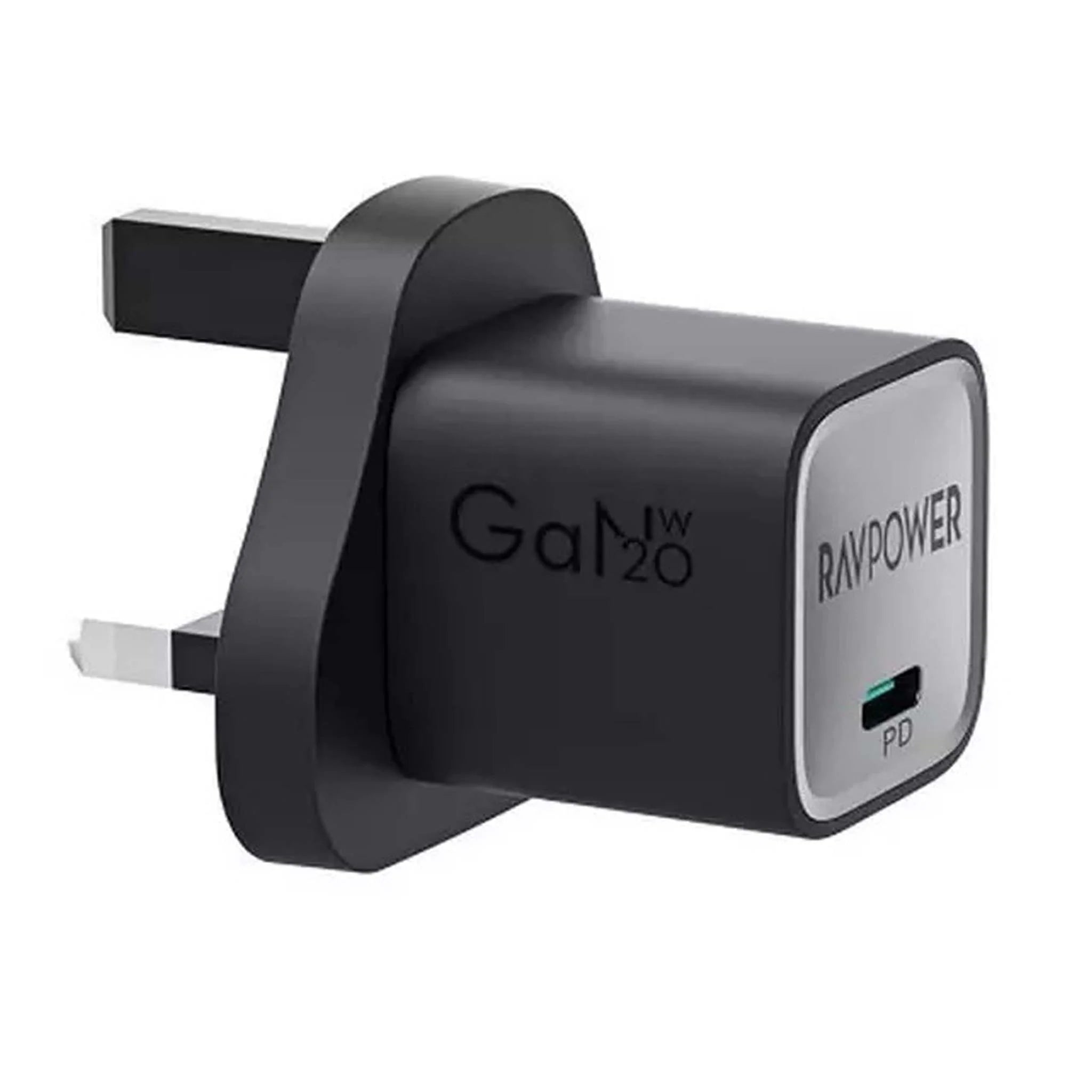 شاحن حائط راف باور 2 في 1 كومبو PD بايونير 20 واط + كابل USB مع موصل USB-C إلى USB-C RP-PC1057