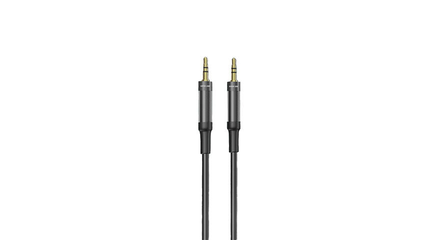 Green Lion AUX TO AUX Braided Cable Black (1m)